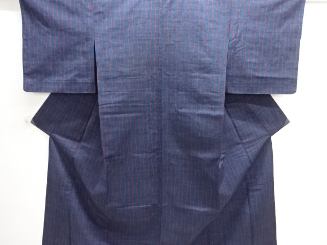 JAPANESE KIMONO / HITOE TSUMUGI / WOVEN TATEWAKU PATTERN